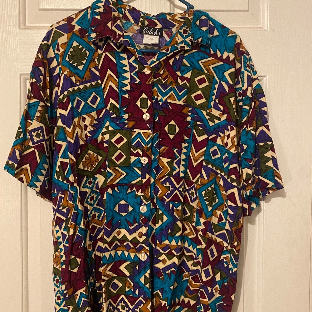Caliche Vintage Button Down Blouse